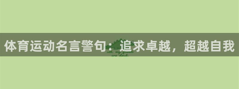 必发官网下载平台是正规平台吗：体育运动名言警句：追求